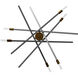 Archer 6 Light 42.5 inch Brushed Nickel with Brushed Bronze Indoor Chandelier Ceiling Light