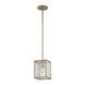 Salem 1 Light 6 inch Aged Silver with Clear Mini Pendant Ceiling Light