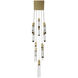 Original Glacier Avenue LED 20 inch Brushed Brass Multi Port Pendant Ceiling Light in Bubbled