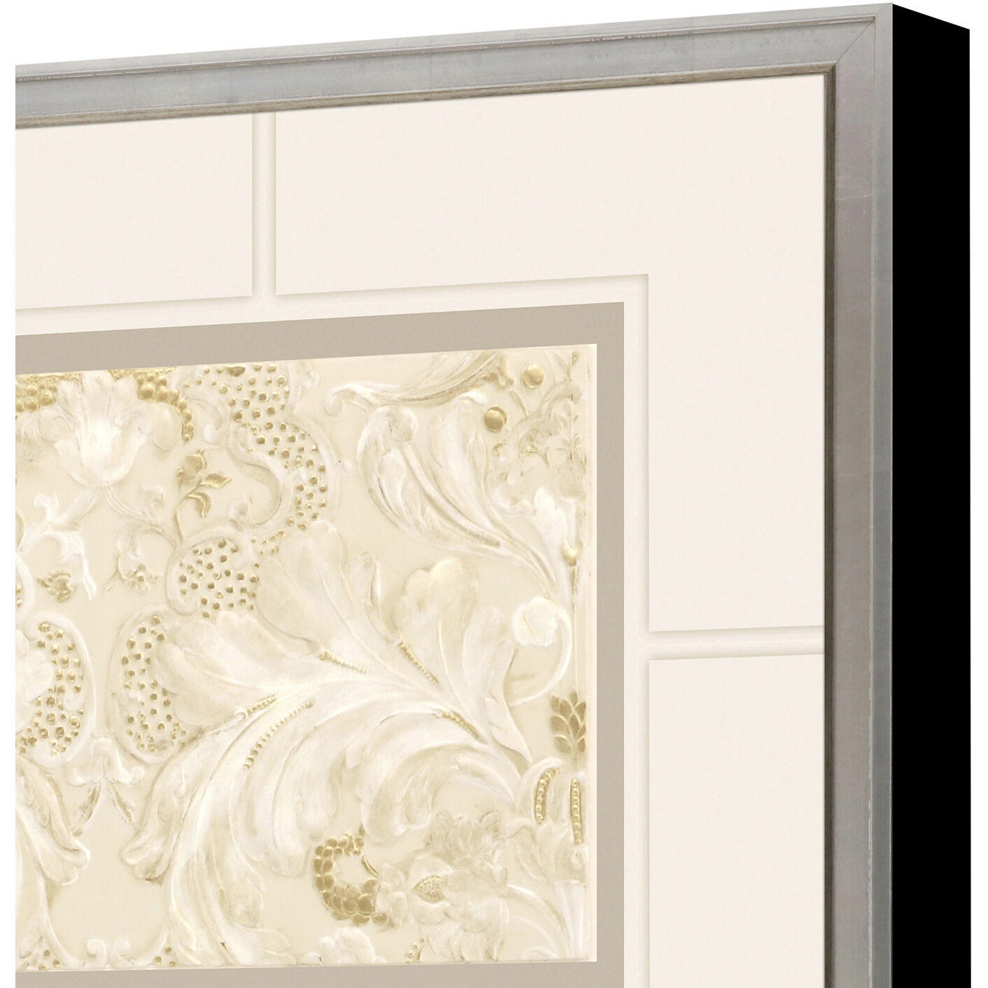 Fragmento Metallic and Beige and Neutral Framed Art, The Studio