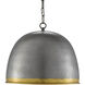 Matute 1 Light 17 inch Pewter/Polished Brass Pendant Ceiling Light