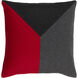 Jonah 18 X 18 inch Red Pillow Cover, Square