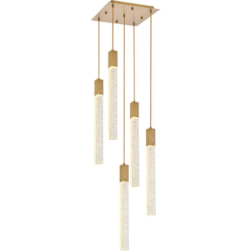 Weston 5 Light 16 inch Satin Gold Pendant Ceiling Light