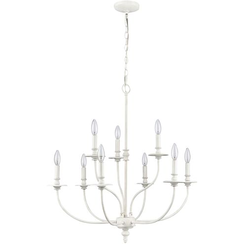 Hartford 9 Light 29 inch Farmhouse White Chandelier Ceiling Light