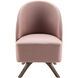 Coda Upholstery: Light Pink; Base: Brown Swivel Chair