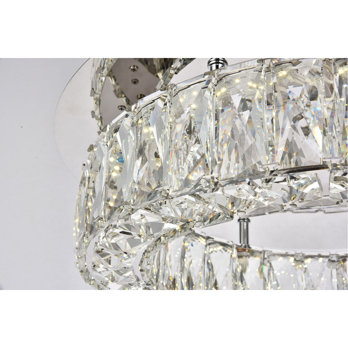 Monroe LED 17.7 inch Chrome Flush Mount Ceiling Light