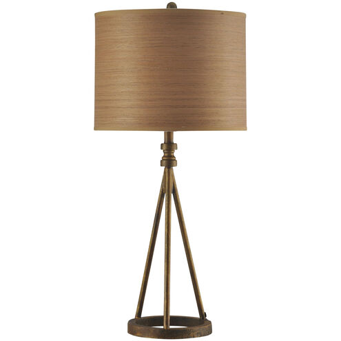 Signature 35 inch 150 watt Antique Brass Table Lamp Portable Light