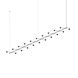 Suspenders LED 193 inch Satin Black Suspension Ceiling Light