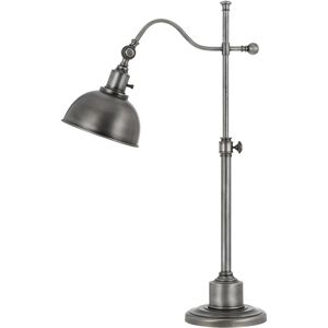Portico 22 inch 60 watt Antiqued Silver Table Lamp Portable Light