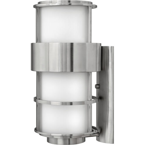 Saturn Outdoor Wall Mount Lantern in Stainless Steel, Large