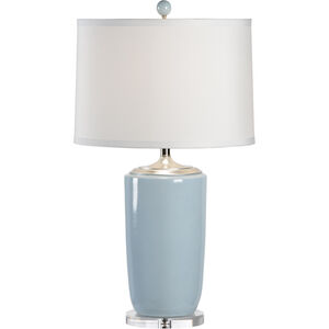 Lisa Kahn 32 inch 100.00 watt Light Blue Glaze/Clear Table Lamp Portable Light
