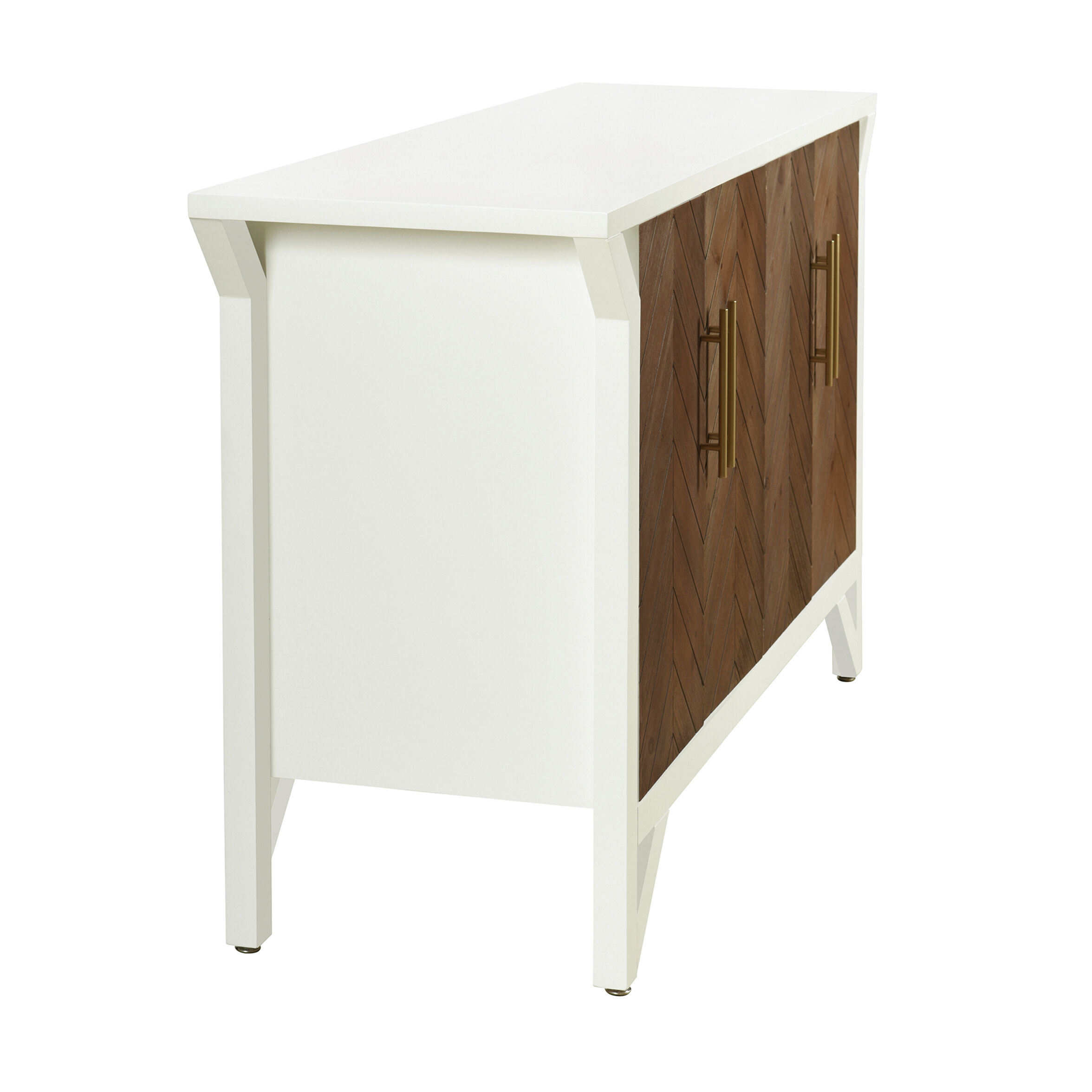 Norman Wyatt Home White & Amber Cabinet