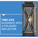Montecito Outdoor Wall Mount Lantern in Black, Small