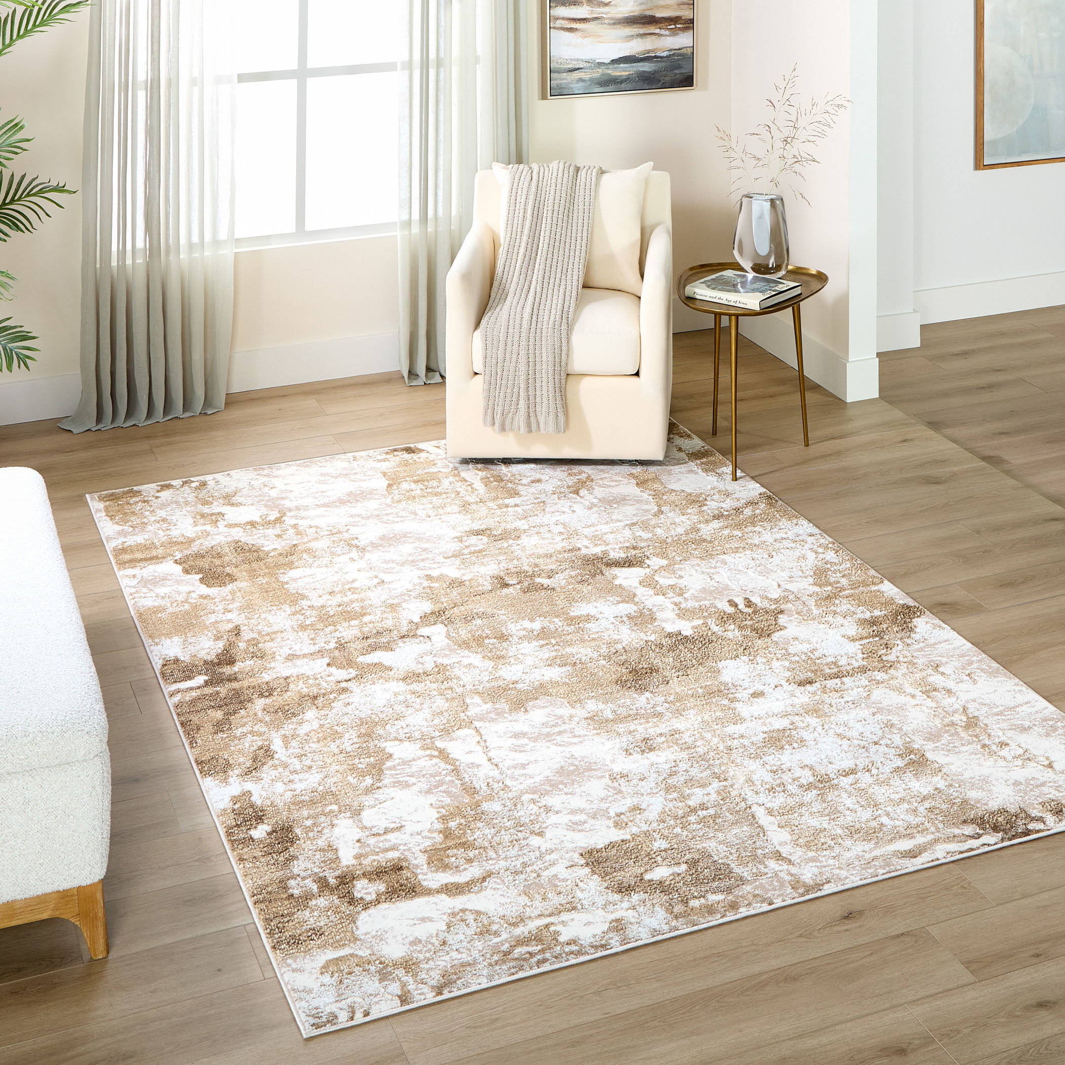 Livia 114 X 79 inch Mineral Tones Rug in 6 x 9