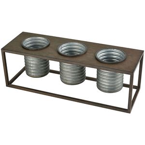 Centerville Galvanized with Dark Bronze Planter