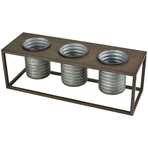 Centerville Galvanized with Dark Bronze Planter