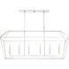 Aviary 6 Light 54 inch Polished Nickel Island Chandelier Ceiling Light 