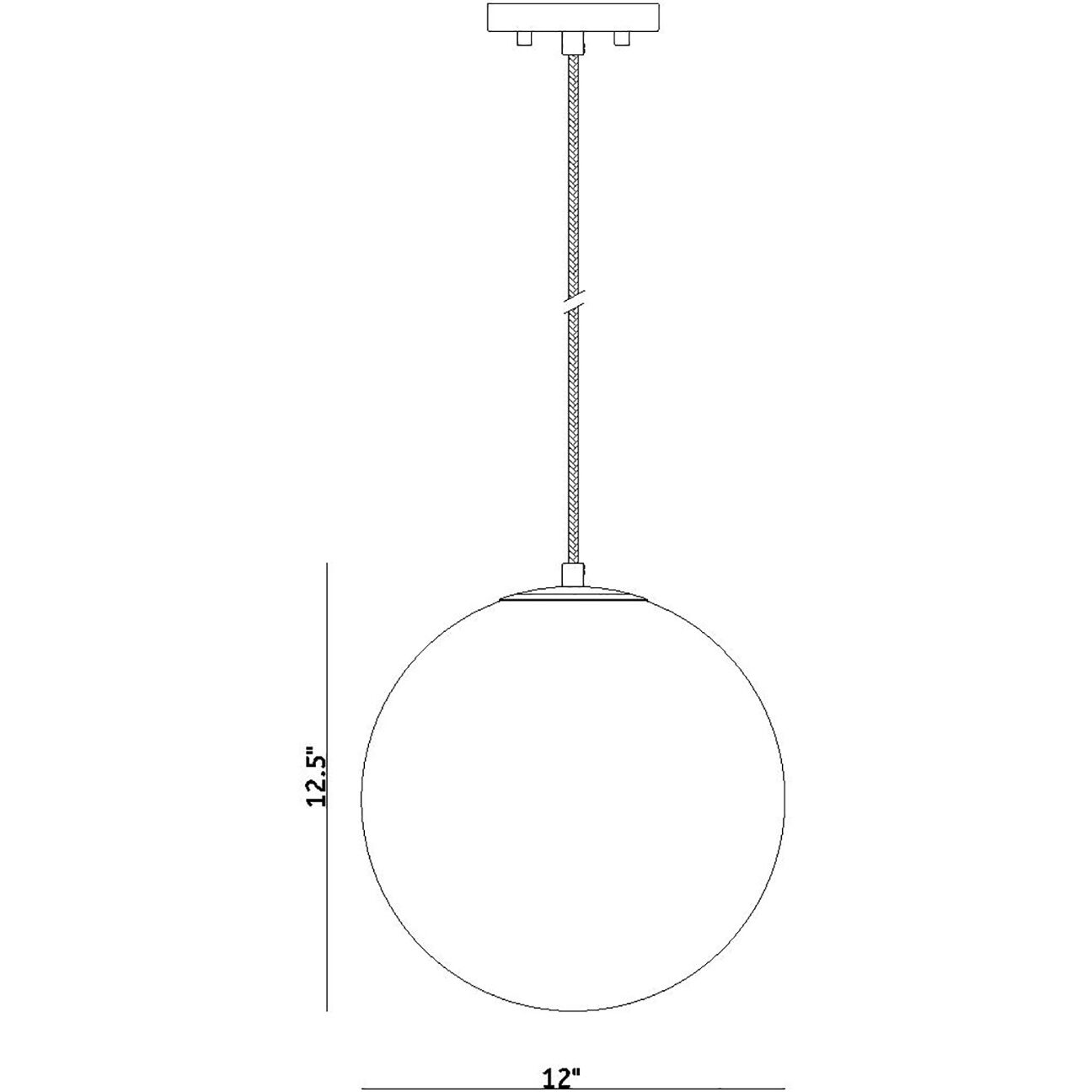Circo 1 Light 12 inch Matte White Pendant Ceiling Light