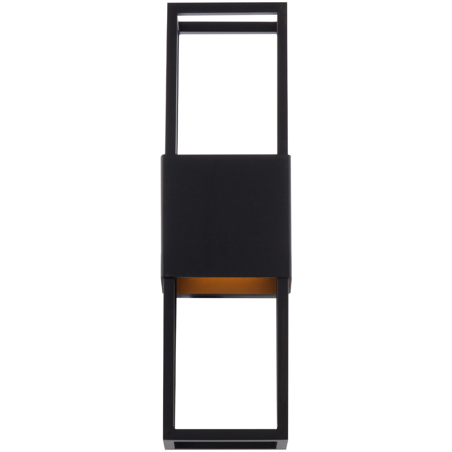 Nightvision LED 16 inch Black Gold Outdoor Wall Light, dweLED