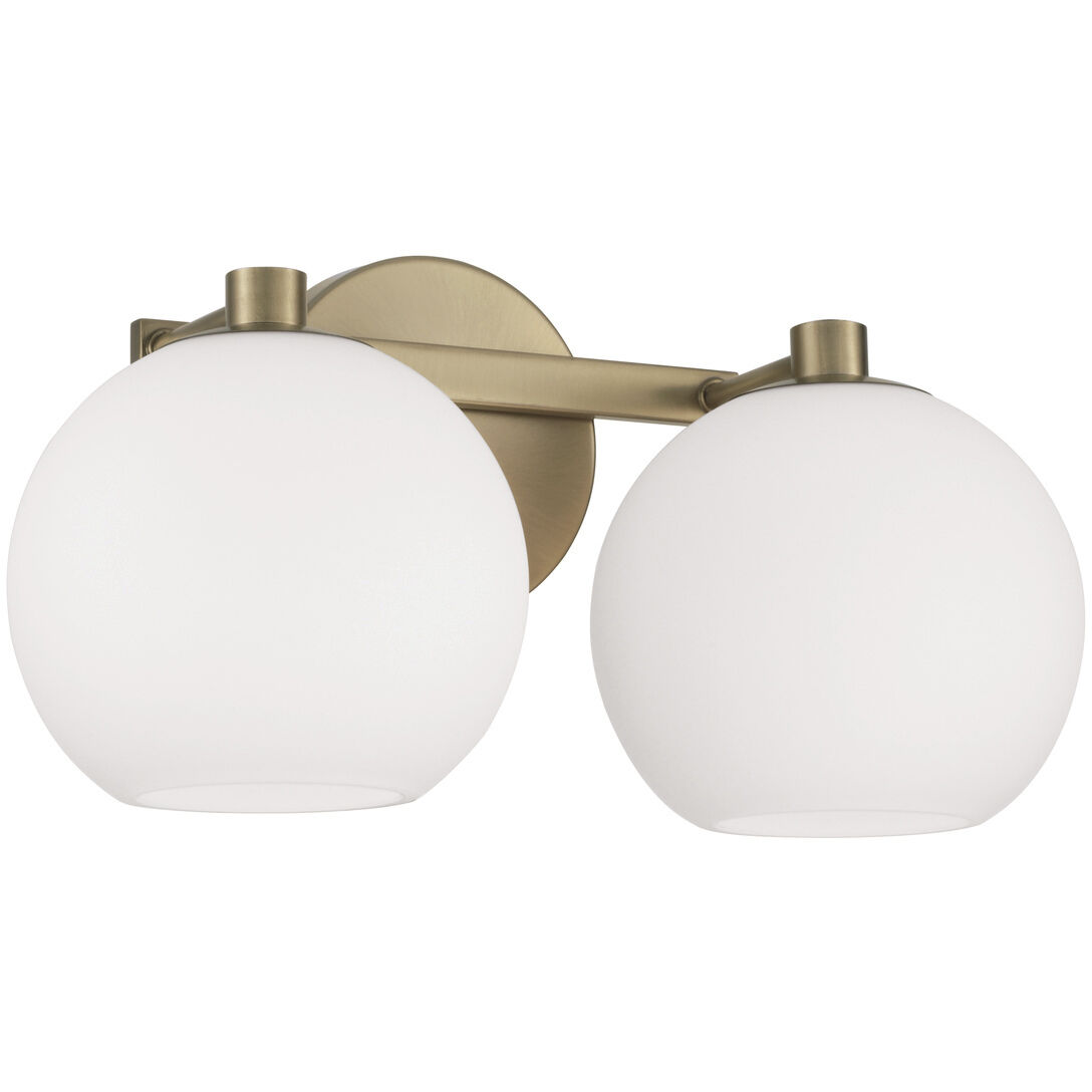 Ansley 2 Light 14.75 inch Aged Brass Vanity Light Wall Light