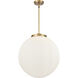 Franklin Restoration Beacon 3 Light 18 inch Brushed Brass Statement Pendant Ceiling Light in Incandescent, Matte White