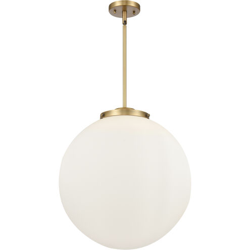 Franklin Restoration Beacon 3 Light 18 inch Brushed Brass Statement Pendant Ceiling Light in Incandescent, Matte White