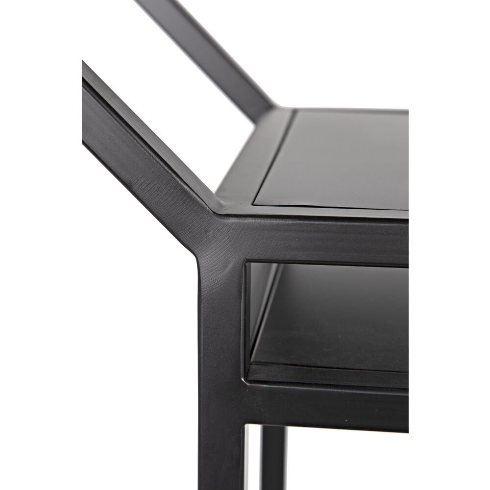 Downtown B Matte Black Bookcase