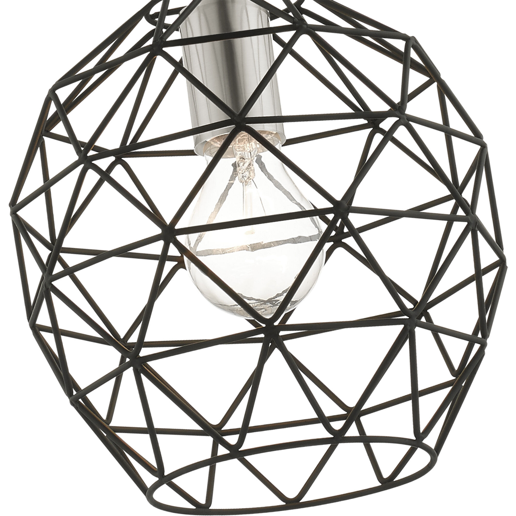 Geometrix 1 Light 8 inch Black Pendant Ceiling Light