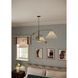 Birdie 3 Light 55 inch Aged Brass Chandelier Ceiling Light