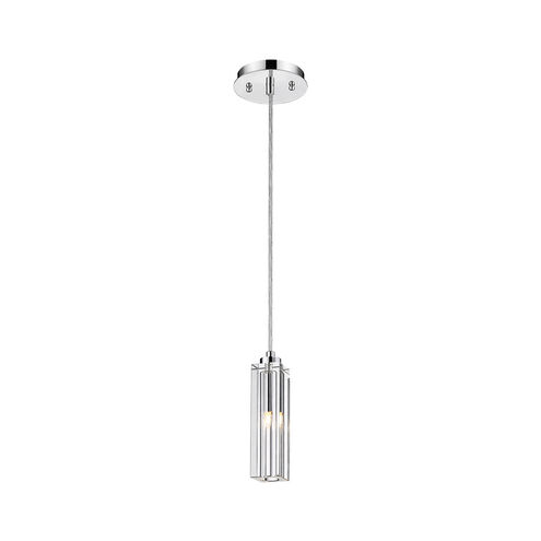 Solo Crystal 1 Light 2 inch Polished Chrome Pendant Ceiling Light