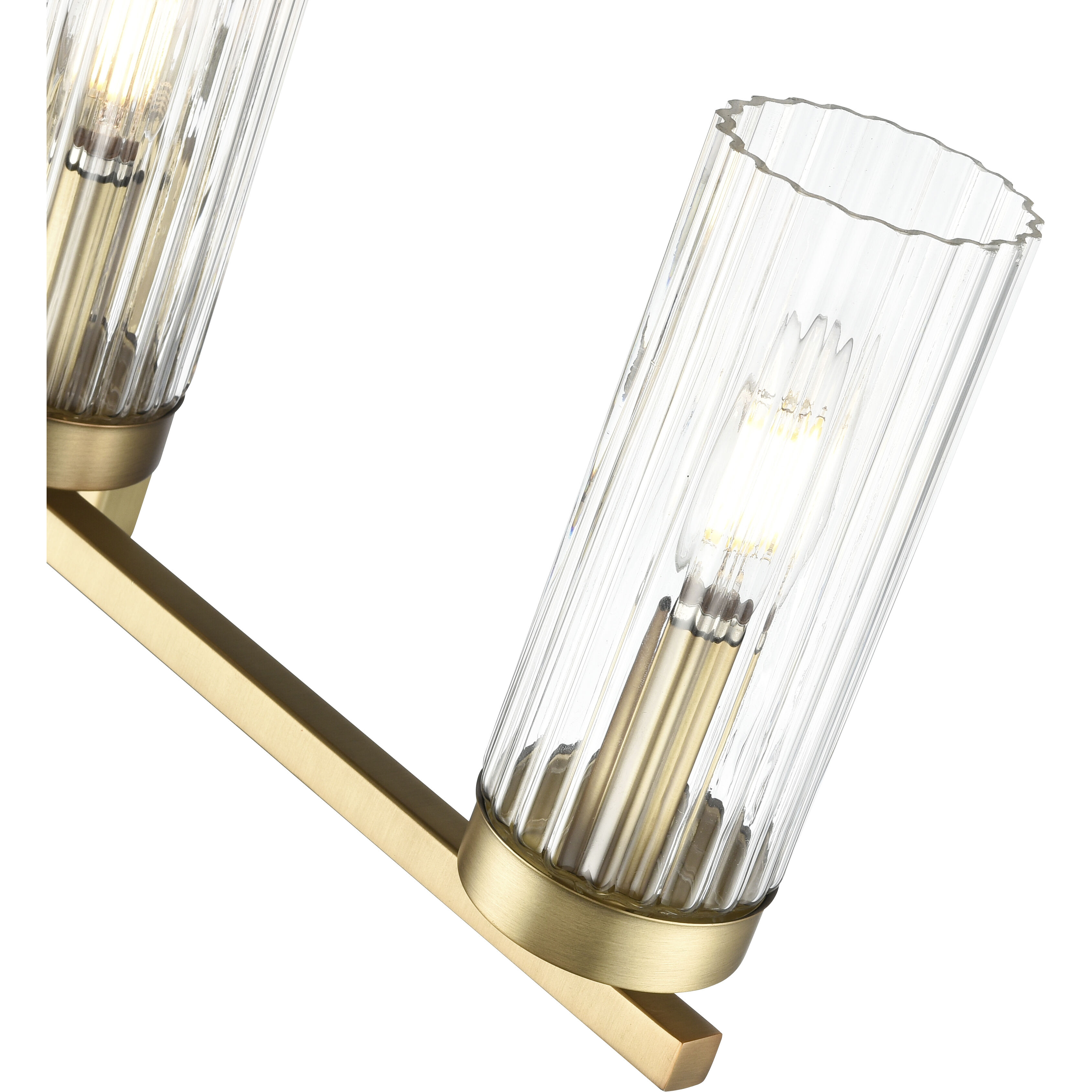 Iversen 4 Light 29.75 inch Vintage Brass Bathroom Vanity Light Wall Light