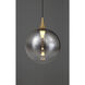 Iissa LED 6.25 inch Gold Pendant Ceiling Light in Smoke
