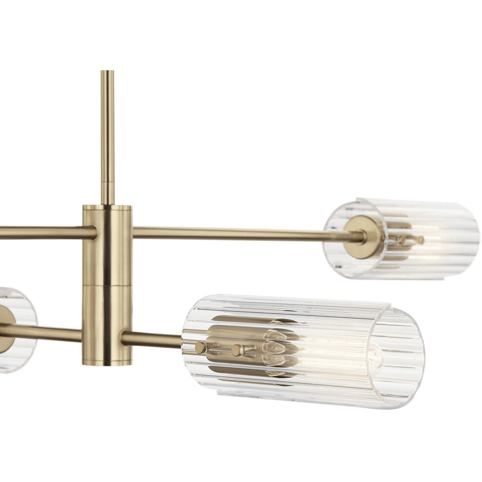 Velestino 4 Light 5.25 inch Champagne Bronze Chandelier Linear Ceiling Light