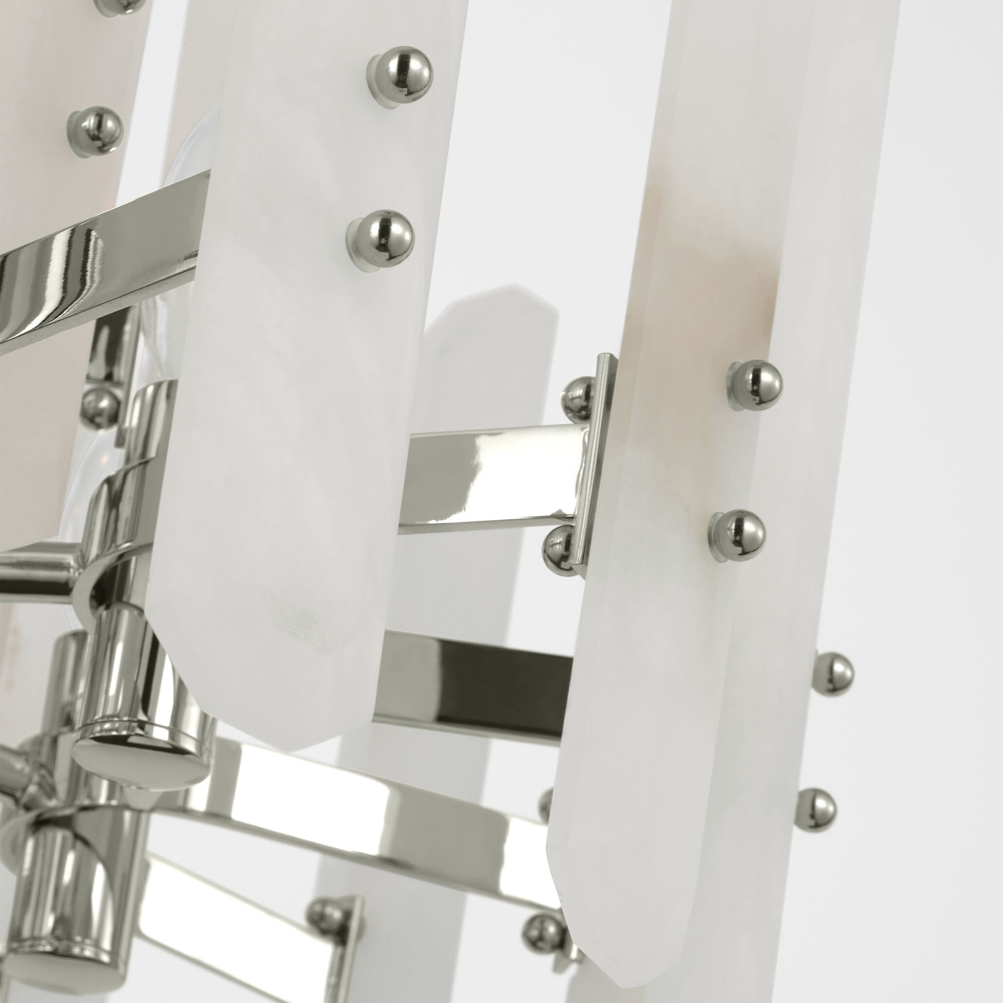 AERIN Bonnington 12 Light 24.25 inch Polished Nickel Chandelier Ceiling Light in Alabaster