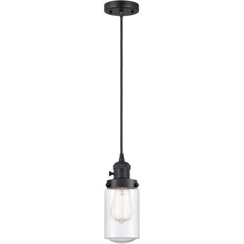Franklin Restoration Dover 1 Light 5 inch Matte Black Mini Pendant Ceiling Light
