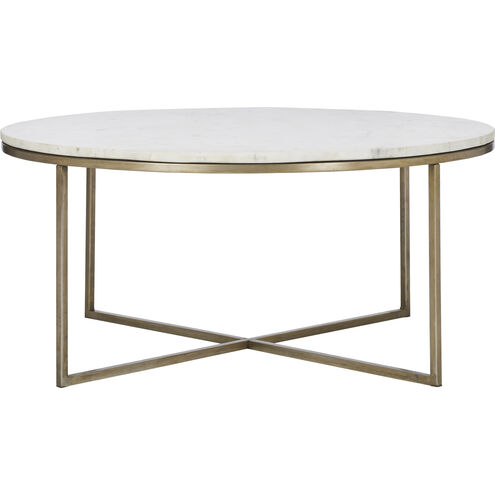 Lova 35 X 15 inch Antique Brass Coffee Table