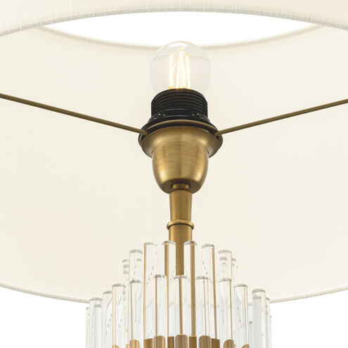 East 30.71 inch 40.00 watt Antique Brass Table Lamp Portable Light