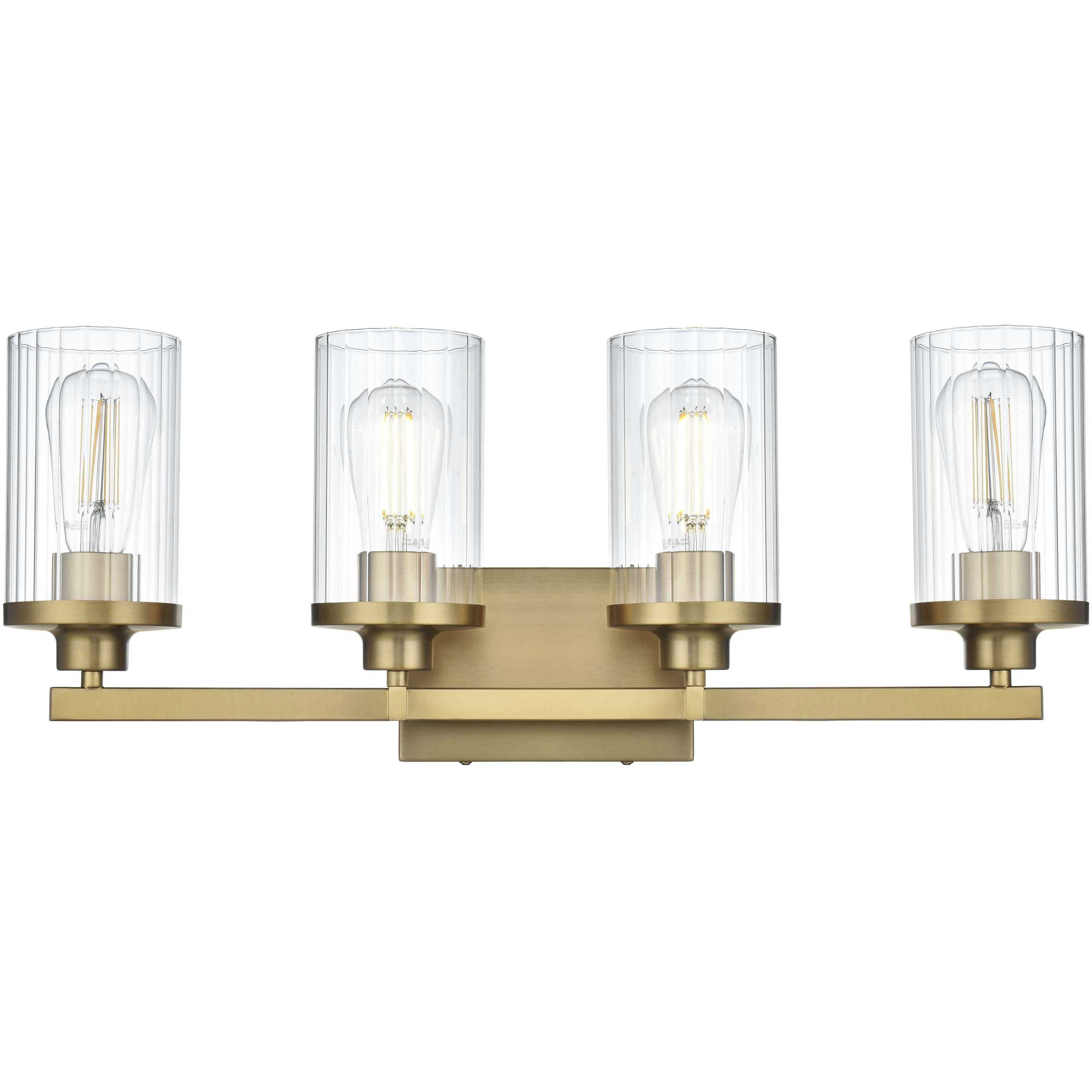 Thane 4 Light 25 inch Satin Gold Bath Sconce Wall Light