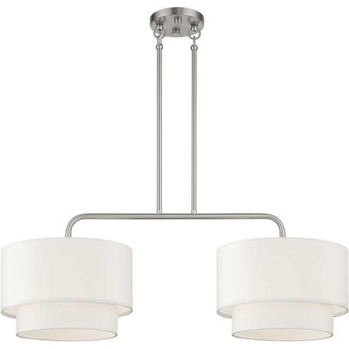 Manorwood 2 Light 35 inch Brushed Nickel Linear Chandelier Ceiling Light