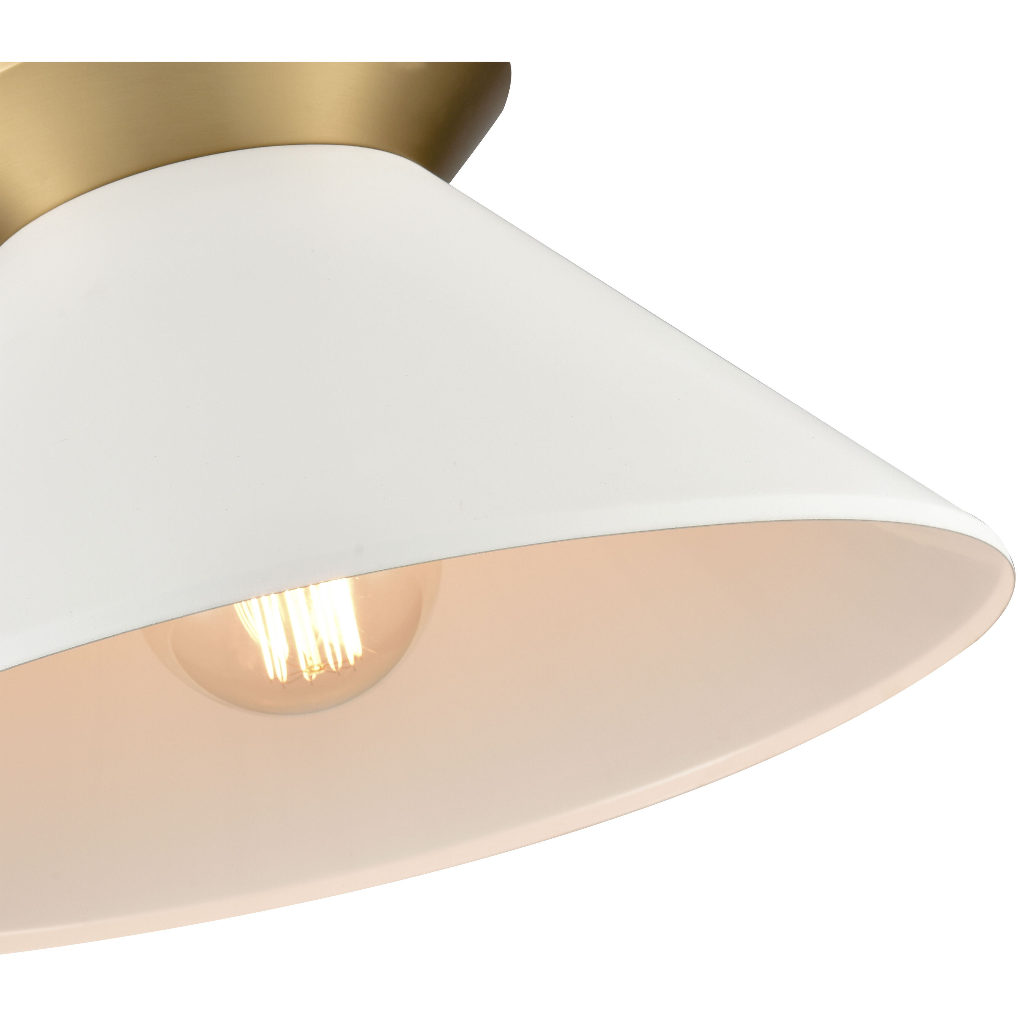 Cavendish 1 Light 16 inch Brushed Gold Semi Flush Mount Ceiling Light