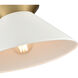 Cavendish 1 Light 16 inch Brushed Gold Semi Flush Mount Ceiling Light