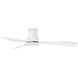 Coastal Elements Iver 56 inch Matte White Fan, Dual Mount