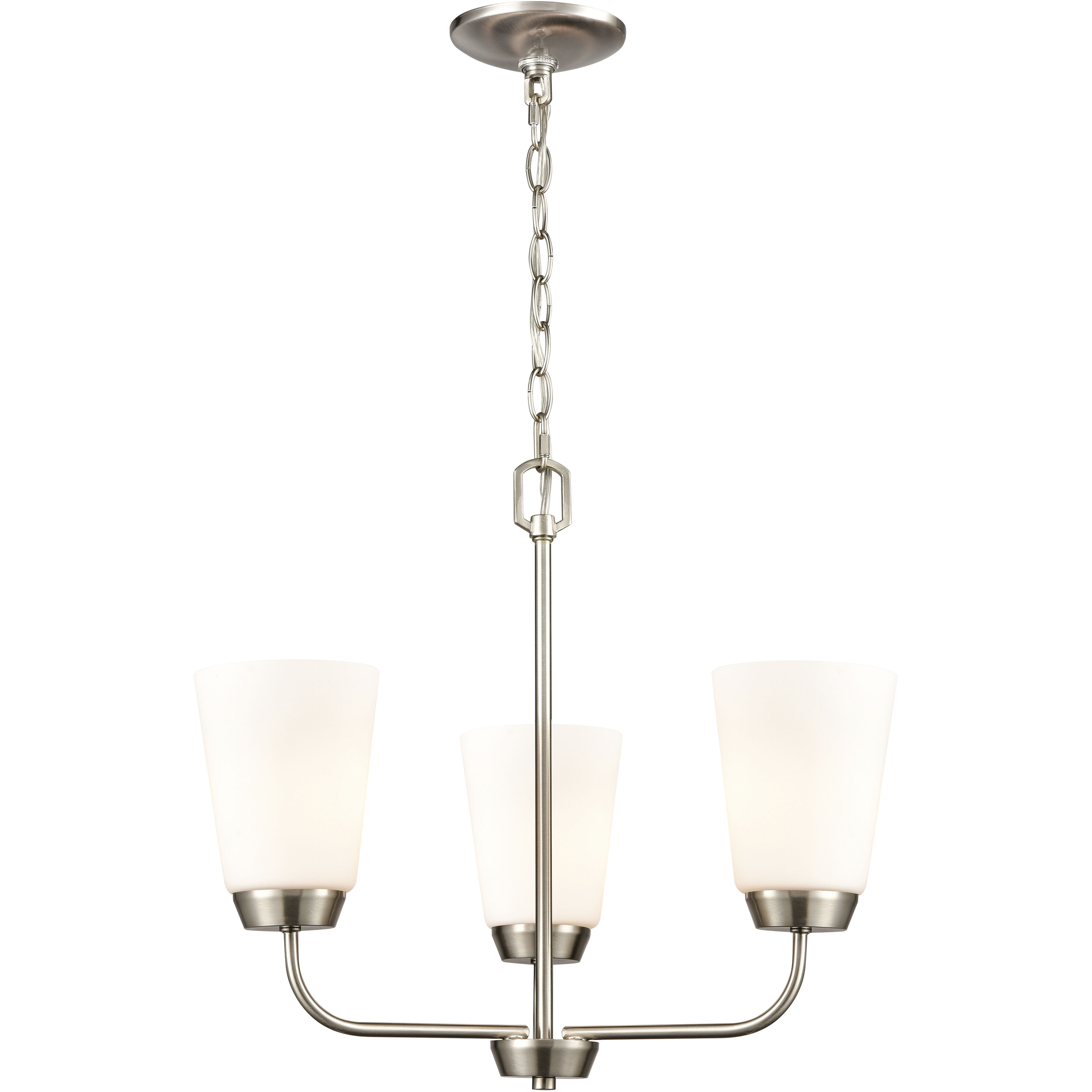 Winslow 3 Light 19 inch Brushed Nickel Chandelier Ceiling Light