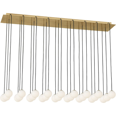 Sean Lavin Orbet LED 11.2 inch Hand Rubbed Antique Brass Chandelier Ceiling Light in 120V