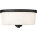 Arlington 3 Light 14 inch Matte Black Flush Mount Ceiling Light