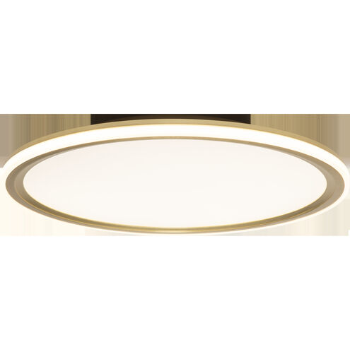 Lucerio LED 17.72 inch Matte Brushed Imitation Gold Flush Mount Ceiling Light