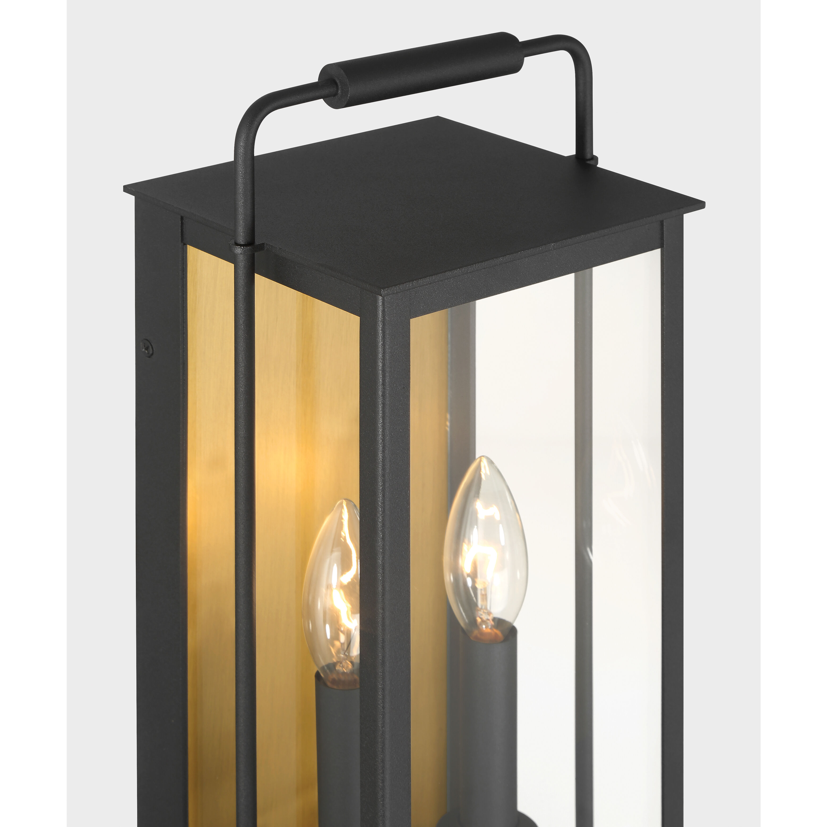 Aberdeen 2 Light 16.5 inch Sand Coal Black and Legacy Brass Outdoor Wall Sconce
