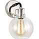 Sean Lavin Clara 1 Light 6.25 inch Polished Nickel/Textured Black Wall Sconce Wall Light in Polished Nickel / Textured Black