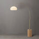 Tambo 92 inch 14 watt Weathered Brass and Natural Ash Arc Floor Lamp Portable Light