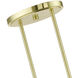 Willow 4 Light 36 inch Satin Brass Linear Chandelier Ceiling Light